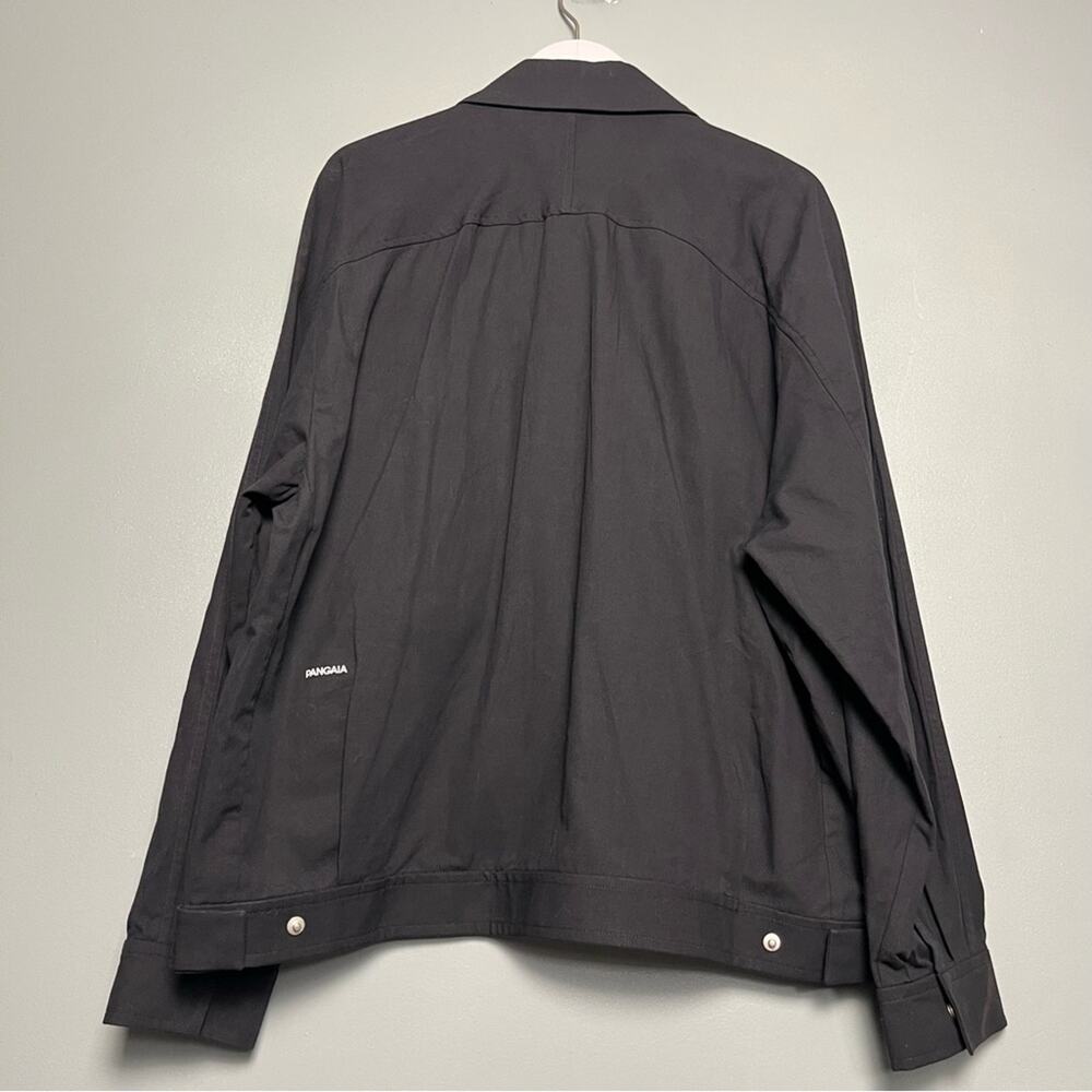 NWT Pangaia DNA Cotton Linen Harrington Jacket Lightweight Black Unisex Size L - Picture 4 of 11